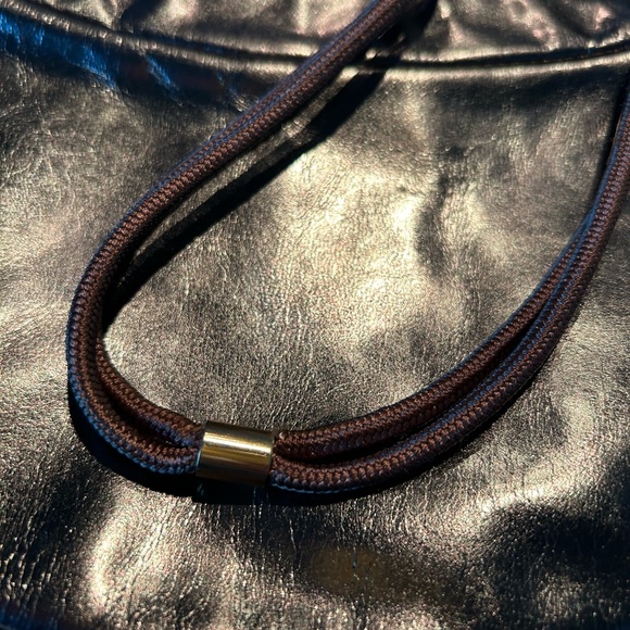 Rodo Italy Vintage Bonze/Gold Metallic Leather Bag /gorgeous gold side detailing - Picture 5 of 7